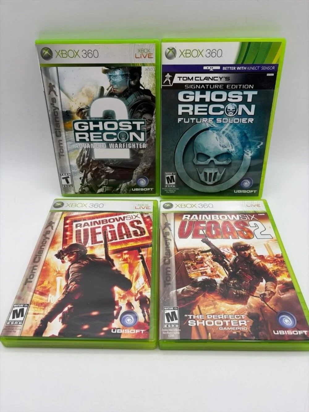 Tom Clancy Xbox 360 Ghost Recon Advanced Warfighter Future Soldier Rainbow 6